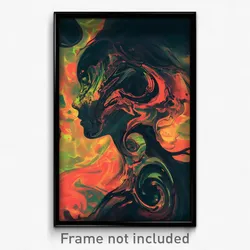 Art Poster - Velvety Aurora (Psychedelic Trippy Weird 11x17 Print)