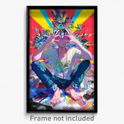 Anime Art Poster - Man Feeling Mixed Up Wearing Second Hand Half Gloves (Print)
