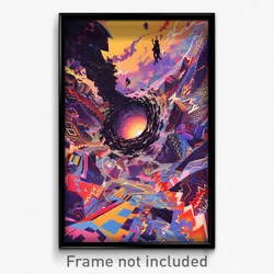 Art Poster - Energetic Trench (Psychedelic Trippy Weird 11x17 Print)