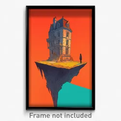 Art Poster - Humongous Manor (Psychedelic Trippy Weird 11x17 Print)
