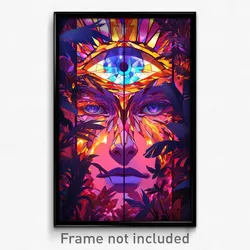 Art Poster - Menacing Stained Glass (Psychedelic Trippy Weird 11x17 Print)