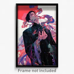 Anime Art Poster - Man Feeling Greed Wearing Black Nightgown (Print)