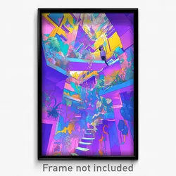 Art Poster - Slim Shoebox (Psychedelic Trippy Weird 11x17 Print)
