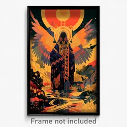 Art Poster - Angelic Pond (Psychedelic Trippy Weird 11x17 Print)