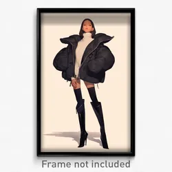 Anime Art Poster - Woman Feeling Infatuation, Adventurous High Heel Boots