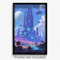 Art Poster - Enormous County (Psychedelic Trippy Weird 11x17 Print)