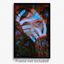 Art Poster - Woman Feeling Scorn Wearing Wild Green Gloves (Print)