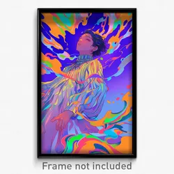 Anime Art Poster - Boy Feeling Bliss Wearing Thick Ribbed Dress (Print)