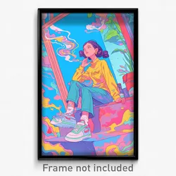 Art Poster - Busy Rise (Psychedelic Trippy Weird 11x17 Print)