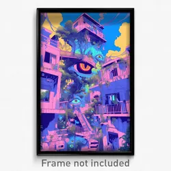 Art Poster - Grimy Den (Psychedelic Trippy Weird 11x17 Print)