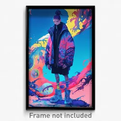 Art Poster - Boy Feeling Brooding Wearing Jagged Full Length Zipper (Print)