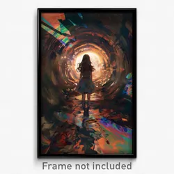 Art Poster - Tattered Tunnel (Psychedelic Trippy Weird 11x17 Print)