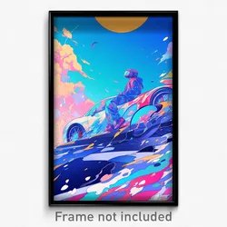 Art Poster - Blissful Wheels (Psychedelic Trippy Weird 11x17 Print)