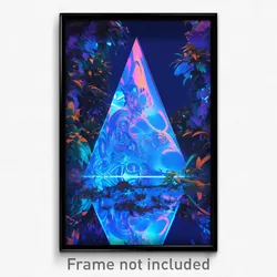 Art Poster - Triangular Rainforest (Psychedelic Trippy Weird 11x17 Print)