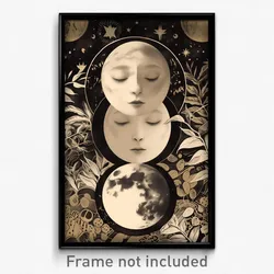 Art Poster - Accurate Moon (Psychedelic Trippy Weird 11x17 Print)