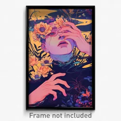 Art Poster - Boy Feeling Bitter Sweetness Wearing Reflecting Print (Print)