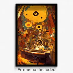 Art Poster - Dangerous Record Store (Psychedelic Trippy Weird 11x17 Print)