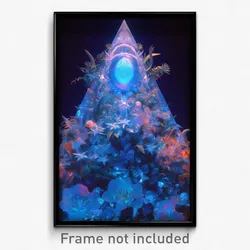 Art Poster - Miniature Pyramid (Psychedelic Trippy Weird 11x17 Print)
