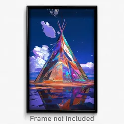 Art Poster - Outstanding Tepee (Psychedelic Trippy Weird 11x17 Print)
