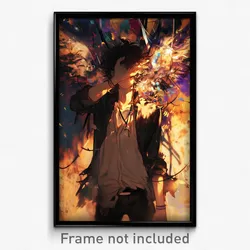 Anime Art Poster - Man Feeling Persevering, Old Fashioned Necklace (Art Print)