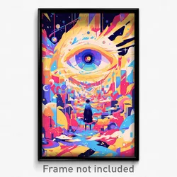Art Poster - Fancy Commune (Psychedelic Trippy Weird 11x17 Cartoon Print)