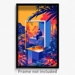 Art Poster - Calm Resting Place (Psychedelic Trippy Weird 11x17 Print)