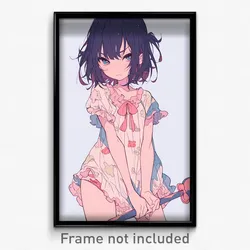 Anime Art Poster - Girl Feeling Alarm Wearing Flippant Wand (Print)