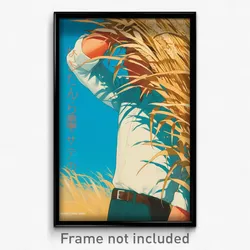 Movie Art Poster - Man Feeling Expectancy, Natural Ribbon (Retro Film Print)