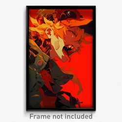 Anime Art Poster - Boy Feeling Outrage Wearing Wild Red Headwear (Print)