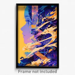 Movie Art Poster - Stair Girl (Psychedelic Retro Weird Film Print)