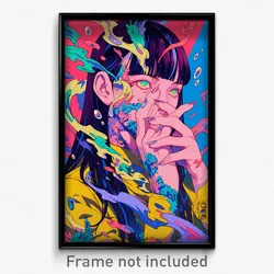 Art Poster - Noteworthy Sea (Psychedelic Trippy Weird 11x17 Cartoon Print)