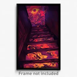 Art Poster - Creepy Chute (Psychedelic Trippy Weird 11x17 Cartoon Print)