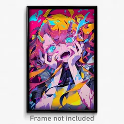 Anime Art Poster - Woman Feeling Mystified Wearing Thick Maid (Print)