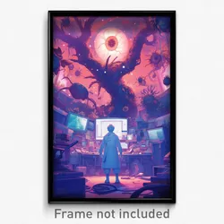 Movie Art Poster - Villainous Hospice (Psychedelic Retro Weird Film Print)