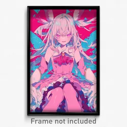 Anime Art Poster - Girl Feeling Contentment Wearing Valuable Bow (Print)