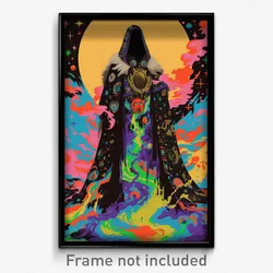 Movie Art Poster - Man Feeling Awe, Astonishing Fur Cloak (Retro Film Print)