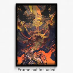 Art Poster - Miniature Landing (Psychedelic Trippy Weird 11x17 Cartoon Print)