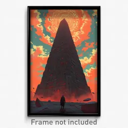 Art Poster - Esteemed Ziggurat (Psychedelic Trippy Weird 11x17 Cartoon Print)