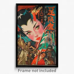 Movie Art Poster - Girl Feeling Mystified, Attractive Tail Ornament (Film Print)