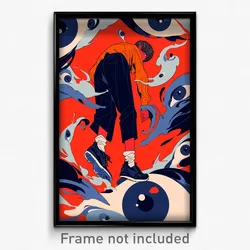 Art Poster - Boy Feeling Jealousy Wearing Red Leg Ribbon (Print)