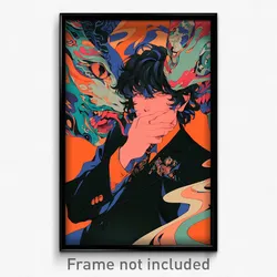 Movie Art Poster - Boy Feeling Obstinate Wearing Soft Orange (Retro Film Print)