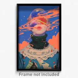 Movie Art Poster - Girl Feeling Pleased, Glum Cherry Hair Ornament (Film Print)