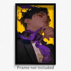 Anime Art Poster - Man Feeling Hatred Wearing Royal Purple Neckerchief (Print)
