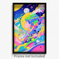 Art Poster - Wide Route (Psychedelic Trippy Weird 11x17 Print)