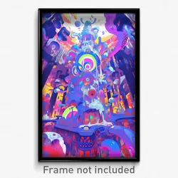 Art Poster - Mushy Turret (Psychedelic Trippy Weird 11x17 Cartoon Print)
