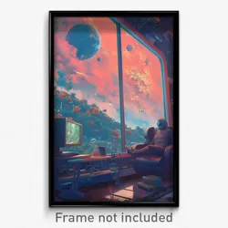 Movie Art Poster - Terrific Cabin (Psychedelic Trippy Retro Cartoon Film Print)