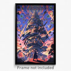 Movie Art Poster - Lovely Overhang (Psychedelic Trippy Retro Cartoon Film Print)