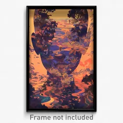 Art Poster - Graceful Los Angeles (Psychedelic Trippy Weird 11x17 Cartoon Print)