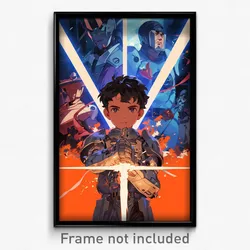 Movie Art Poster - Boy Feeling Shameless, Gray Blue Armor (Retro Film Print)