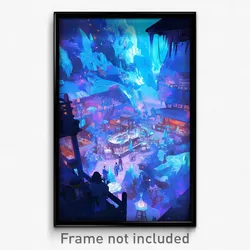 Art Poster - Frozen Tavern (Psychedelic Trippy Weird 11x17 Cartoon Print)